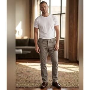 English Laundry Brown Cotton Stretch Twill 5-Pocket Chino Casual Pants 38x30